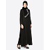 Casual simple abaya- Black 